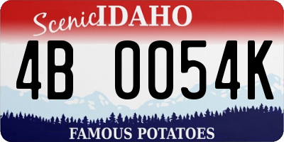 ID license plate 4B0054K