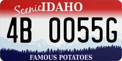 ID license plate 4B0055G