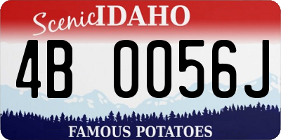 ID license plate 4B0056J