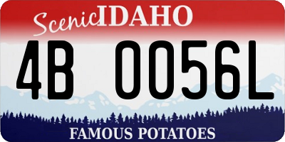 ID license plate 4B0056L