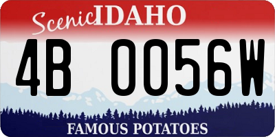 ID license plate 4B0056W