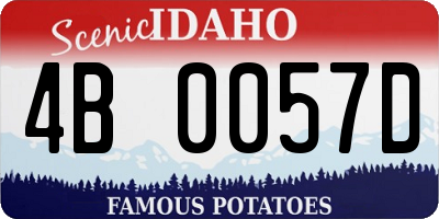 ID license plate 4B0057D