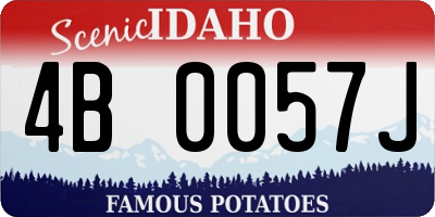 ID license plate 4B0057J