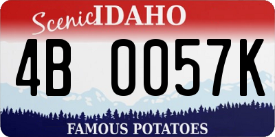 ID license plate 4B0057K
