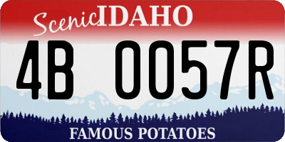 ID license plate 4B0057R