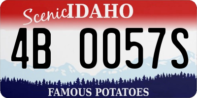 ID license plate 4B0057S