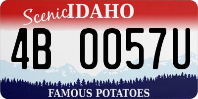 ID license plate 4B0057U