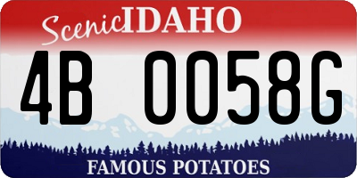 ID license plate 4B0058G