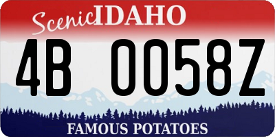 ID license plate 4B0058Z