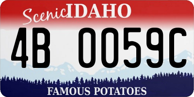 ID license plate 4B0059C
