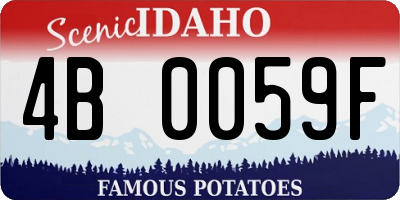 ID license plate 4B0059F