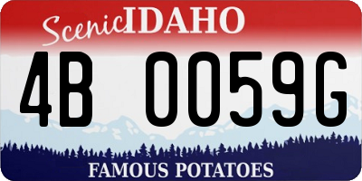 ID license plate 4B0059G