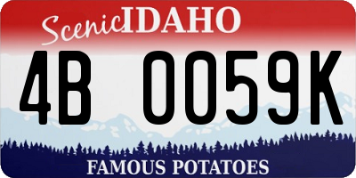 ID license plate 4B0059K