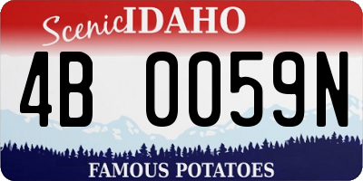 ID license plate 4B0059N