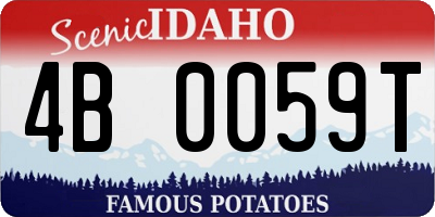 ID license plate 4B0059T