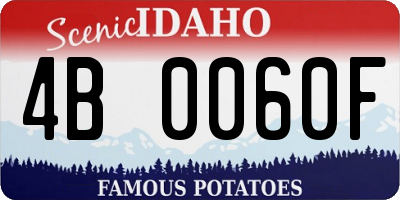 ID license plate 4B0060F