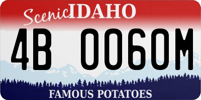 ID license plate 4B0060M