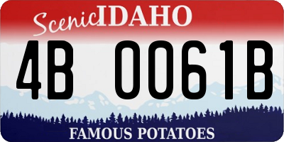 ID license plate 4B0061B