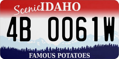 ID license plate 4B0061W