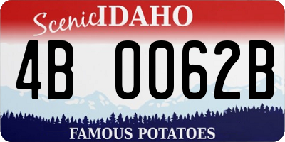 ID license plate 4B0062B