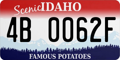 ID license plate 4B0062F