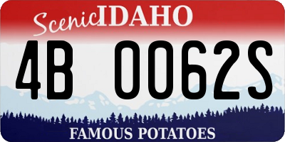 ID license plate 4B0062S
