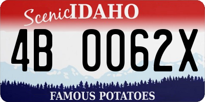 ID license plate 4B0062X