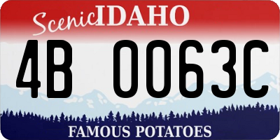 ID license plate 4B0063C