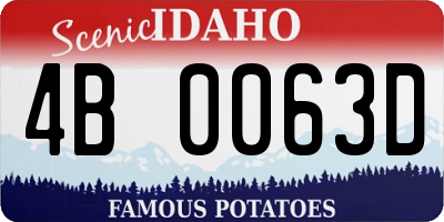 ID license plate 4B0063D