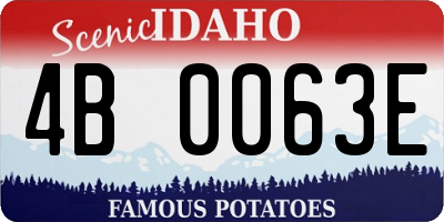 ID license plate 4B0063E