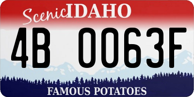ID license plate 4B0063F
