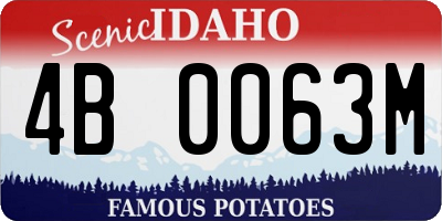 ID license plate 4B0063M