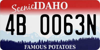ID license plate 4B0063N