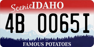 ID license plate 4B0065I