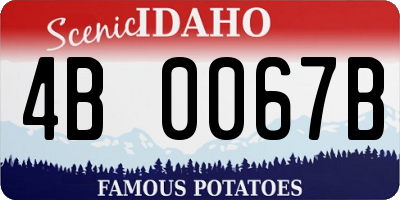 ID license plate 4B0067B