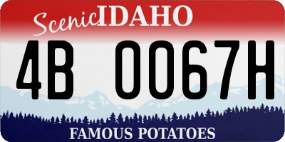 ID license plate 4B0067H