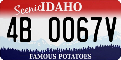 ID license plate 4B0067V