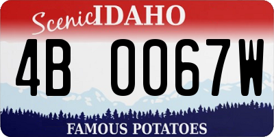 ID license plate 4B0067W