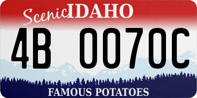 ID license plate 4B0070C
