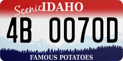 ID license plate 4B0070D
