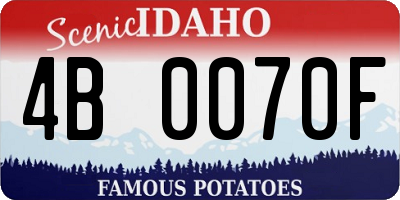 ID license plate 4B0070F