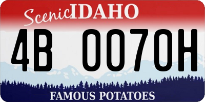 ID license plate 4B0070H