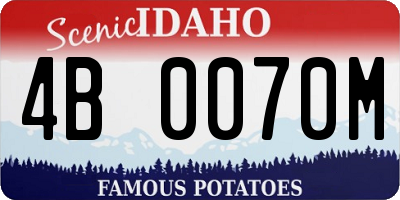 ID license plate 4B0070M