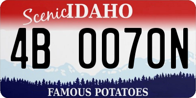 ID license plate 4B0070N
