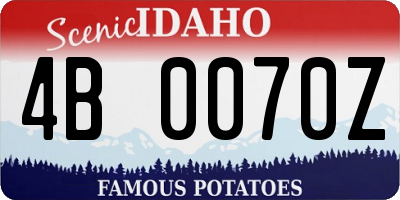 ID license plate 4B0070Z