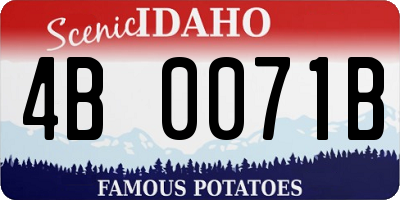 ID license plate 4B0071B
