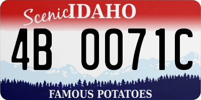 ID license plate 4B0071C