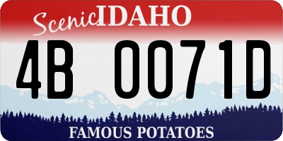 ID license plate 4B0071D