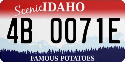 ID license plate 4B0071E