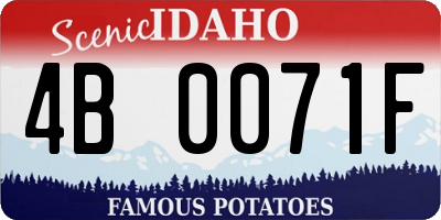 ID license plate 4B0071F
